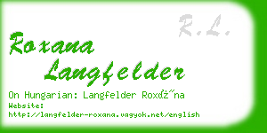 roxana langfelder business card